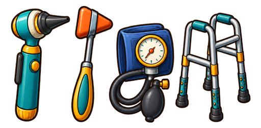 Illustrated medical checkpoint tools
