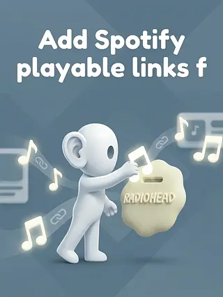 Add Spotify playable links for each t...